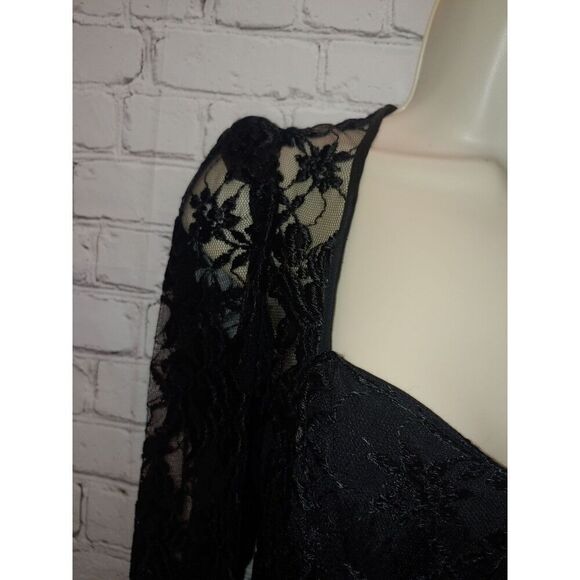 Miss Ashlee VINTAGE Women's Size 8 Black Lace Gown - Picture 3 of 12